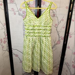Retro 50s 60s Lime Green Polka Dot Dress
